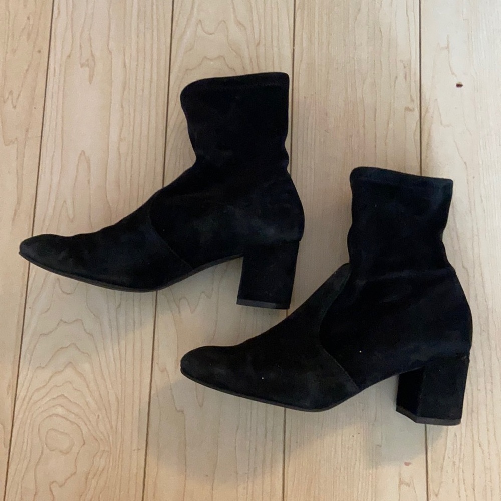 Stuart Weitzman Ziggy Stretch Booties - image 1